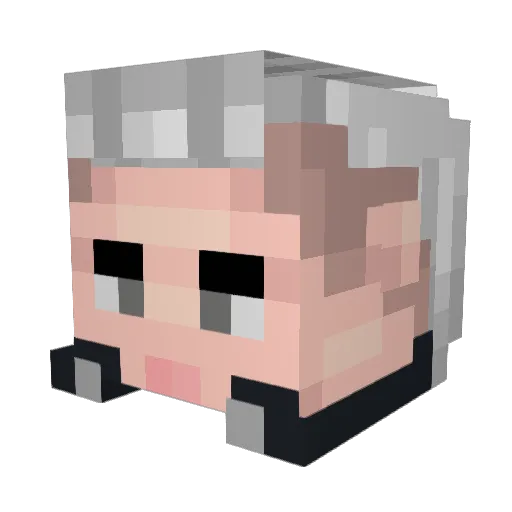 ElVermilion Minecraft avatar head, 3D render
