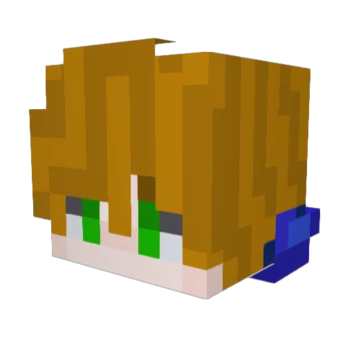 ElVitini Minecraft avatar head, 3D render