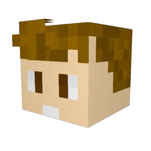 ElYousef Minecraft avatar head, 3D render