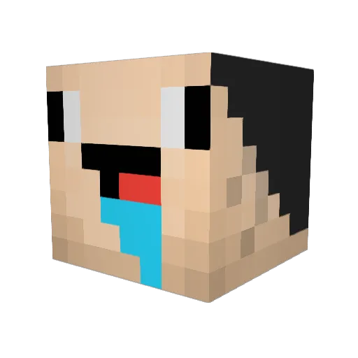 ElYoyo Minecraft avatar head, 3D render