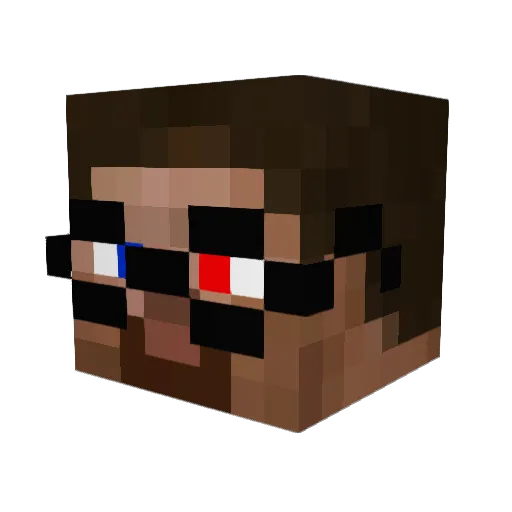 ElZenoo Minecraft avatar head, 3D render
