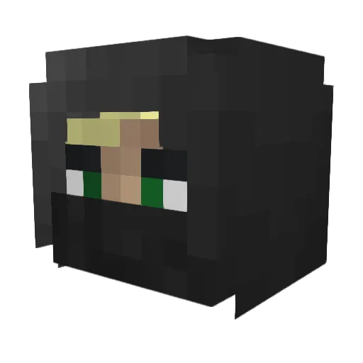 ElZoomo Minecraft avatar head, 3D render