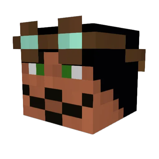 ElZorroLoco Minecraft avatar head, 3D render
