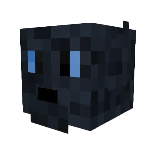 El_ Minecraft avatar head, 3D render