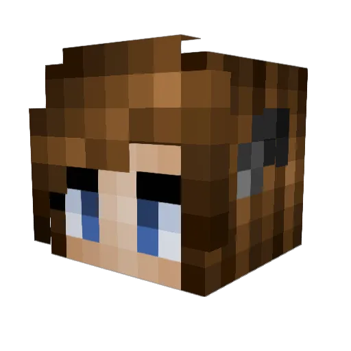 El_Alva Minecraft avatar head, 3D render