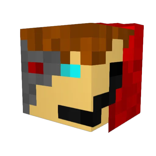 El_Barak Minecraft avatar head, 3D render