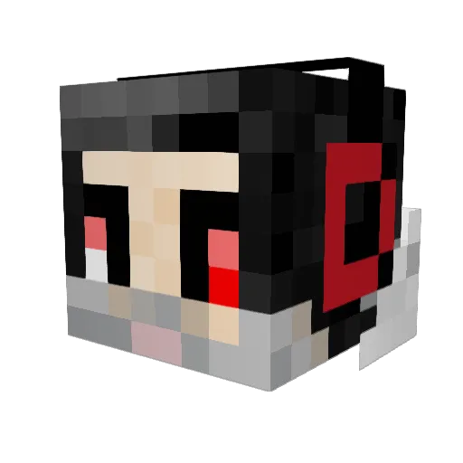 El_Bestia_Negra Minecraft avatar head, 3D render