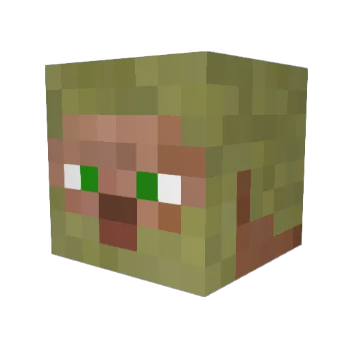 El_Bloque Minecraft avatar head, 3D render
