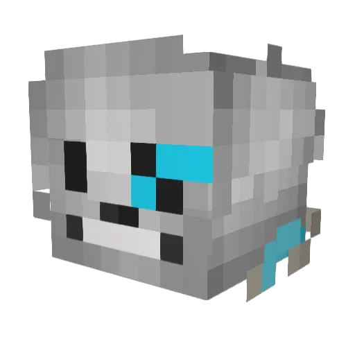 El_Cacahuete Minecraft avatar head, 3D render