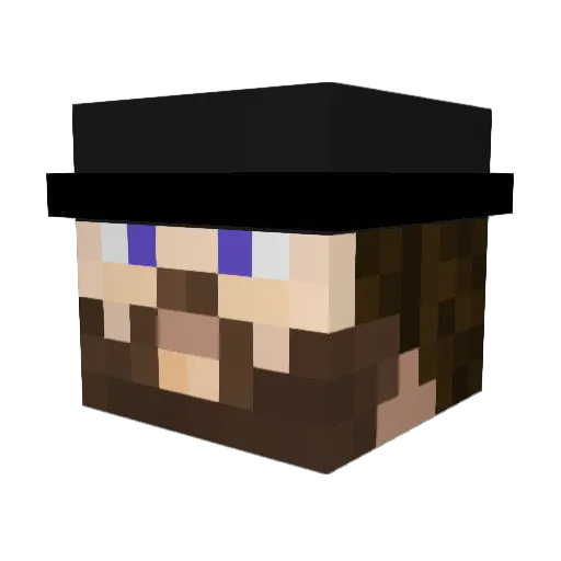 El_Chavot Minecraft avatar head, 3D render