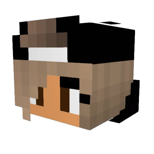 El_Ella Minecraft avatar head, 3D render