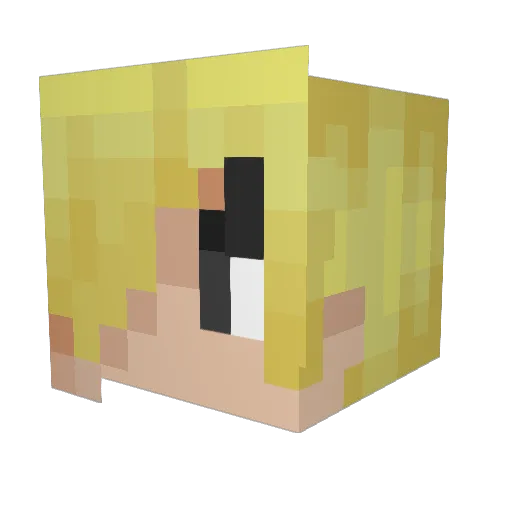 El_Espanto_ Minecraft avatar head, 3D render
