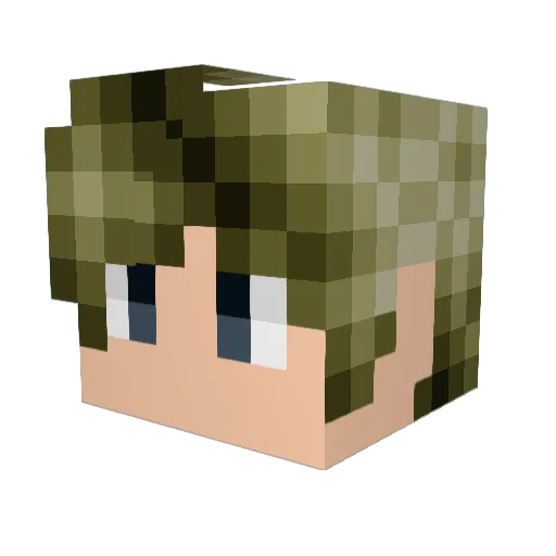 El_Fefe Minecraft avatar head, 3D render