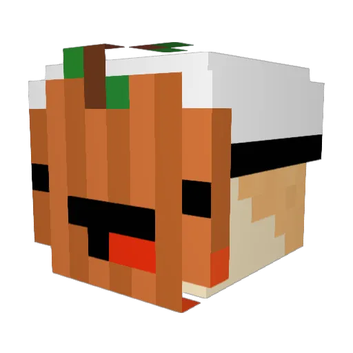 El_FireFox Minecraft avatar head, 3D render