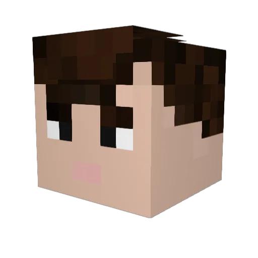 El_Friede Minecraft avatar head, 3D render