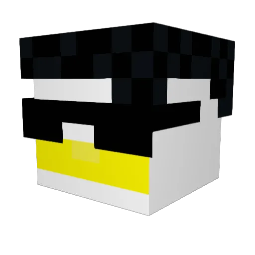 El_Gallo_Loco Minecraft avatar head, 3D render