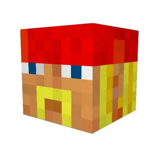 El_Grubbo Minecraft avatar head, 3D render