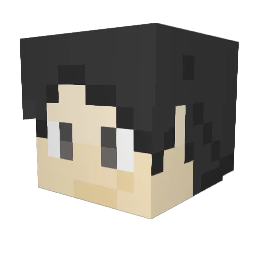 El_Guck Minecraft avatar head, 3D render