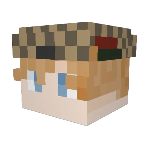 El_Johnny Minecraft avatar head, 3D render
