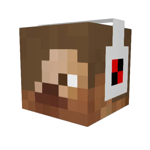 El_Joschi Minecraft avatar head, 3D render