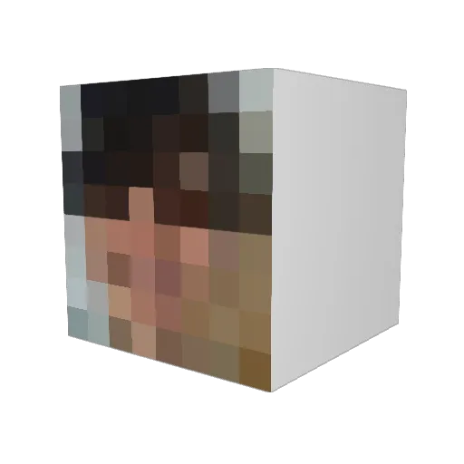 El_Mico Minecraft avatar head, 3D render