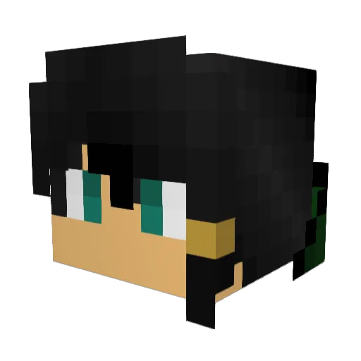 El_Papo_ Minecraft avatar head, 3D render