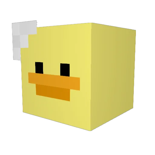 El_Pato_Caliente Minecraft avatar head, 3D render