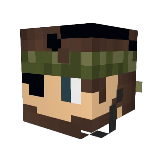 El_Peri Minecraft avatar head, 3D render