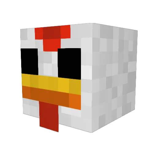 El_Polo_Loco_ Minecraft avatar head, 3D render