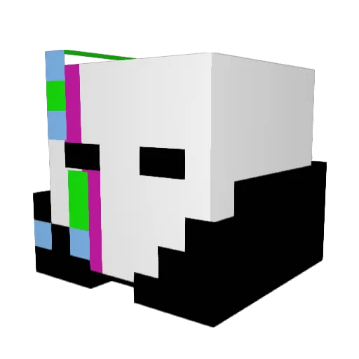 El_Potatoes Minecraft avatar head, 3D render