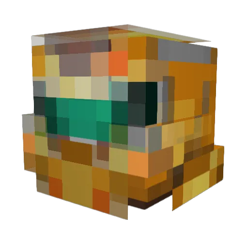 El_Racismo Minecraft avatar head, 3D render