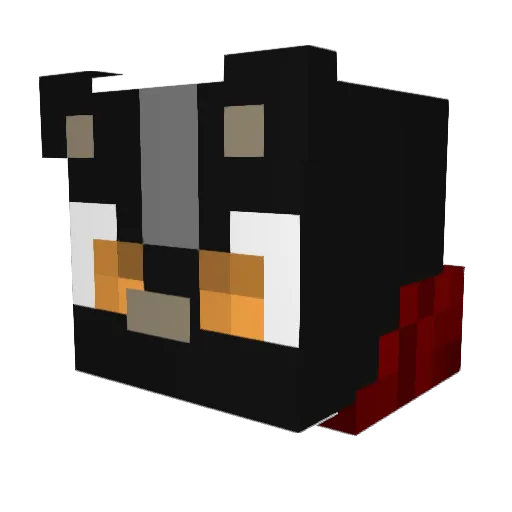 El_Ratel Minecraft avatar head, 3D render