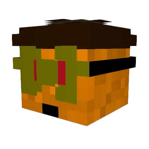 El_Sackman Minecraft avatar head, 3D render