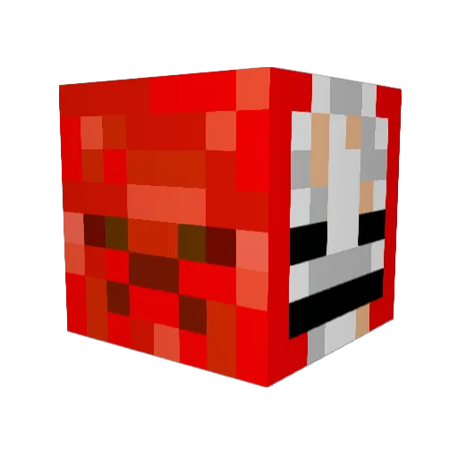 El_Strando Minecraft avatar head, 3D render