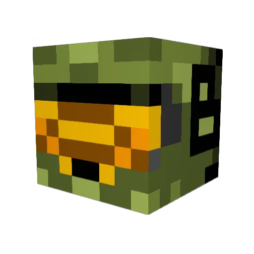 El_Vidal Minecraft avatar head, 3D render
