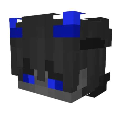 El_Zebi Minecraft avatar head, 3D render