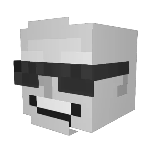 El_archi Minecraft avatar head, 3D render