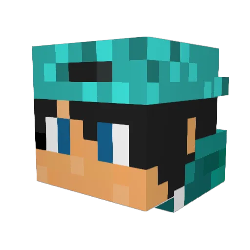 El_mink Minecraft avatar head, 3D render
