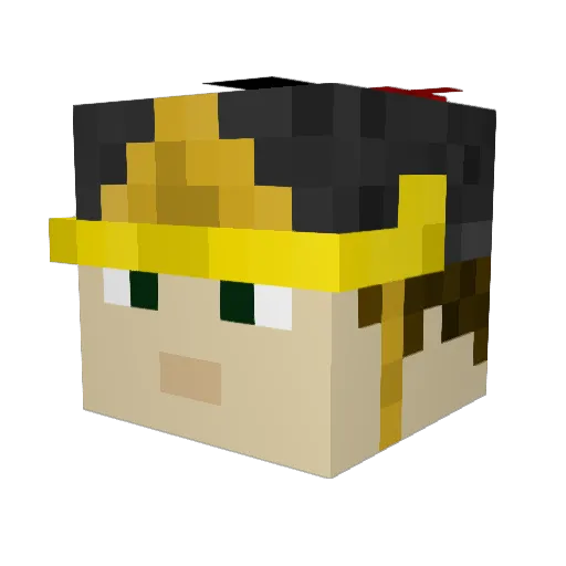El_puno Minecraft avatar head, 3D render