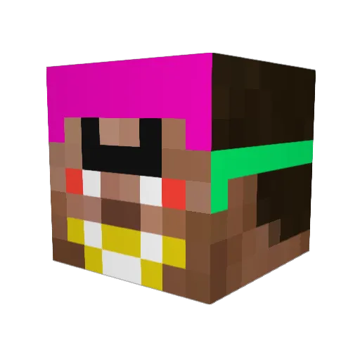 El_vazon Minecraft avatar head, 3D render