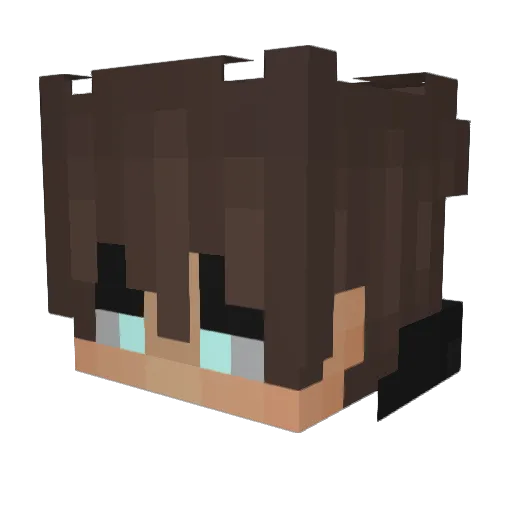 Ela1102 Minecraft avatar head, 3D render