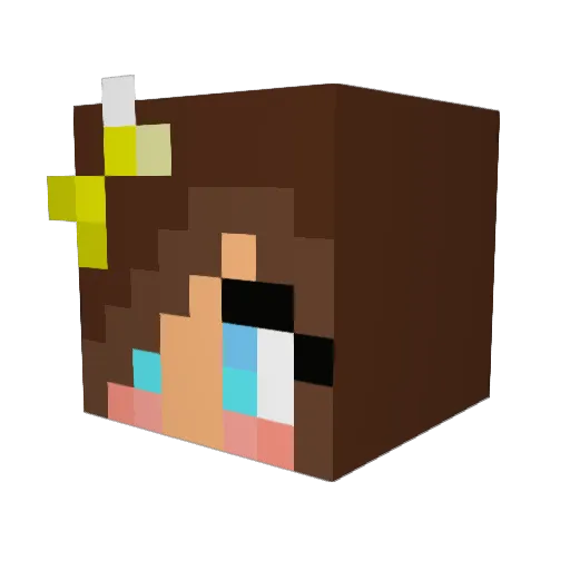 Ela64321 Minecraft avatar head, 3D render