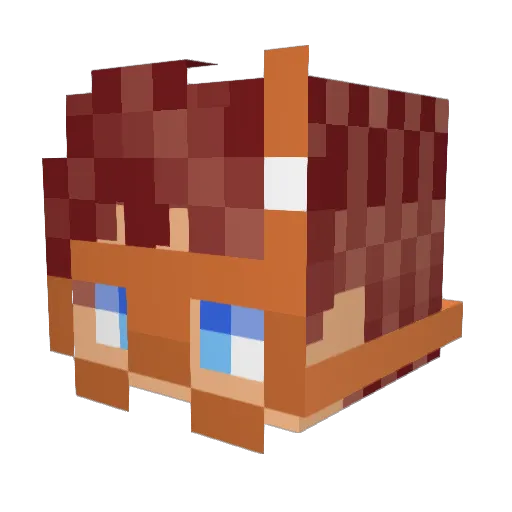 ElaY_Yt Minecraft avatar head, 3D render