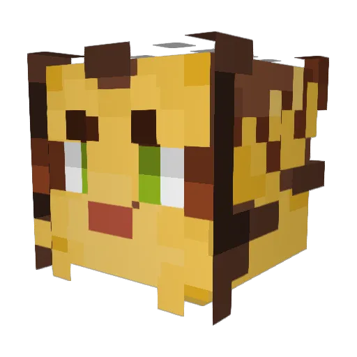 Elaaris Minecraft avatar head, 3D render