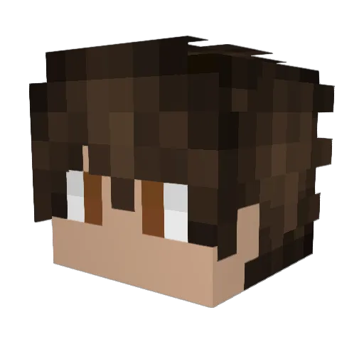 Elahh Minecraft avatar head, 3D render