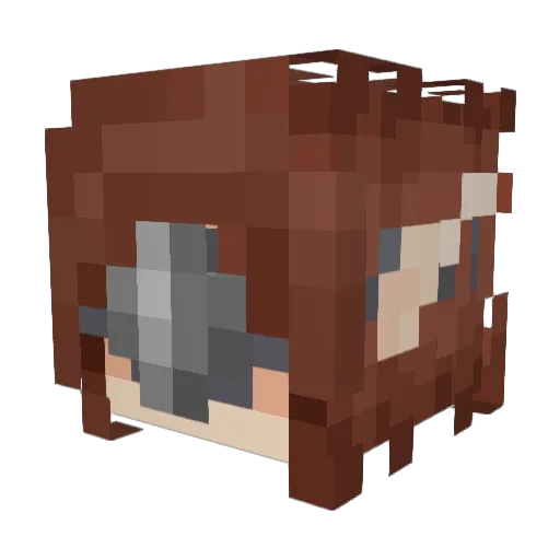 Elahn Minecraft avatar head, 3D render