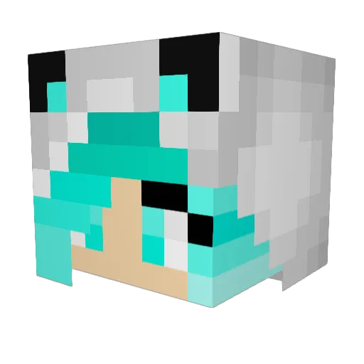 Elaihana Minecraft avatar head, 3D render