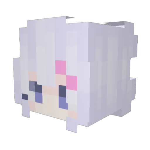 Elaina122 Minecraft avatar head, 3D render
