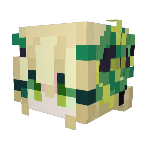 ElainaAshen Minecraft avatar head, 3D render