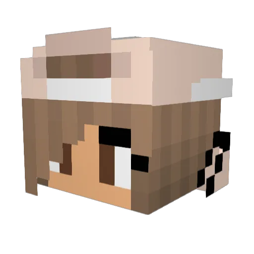 Elaindre Minecraft avatar head, 3D render